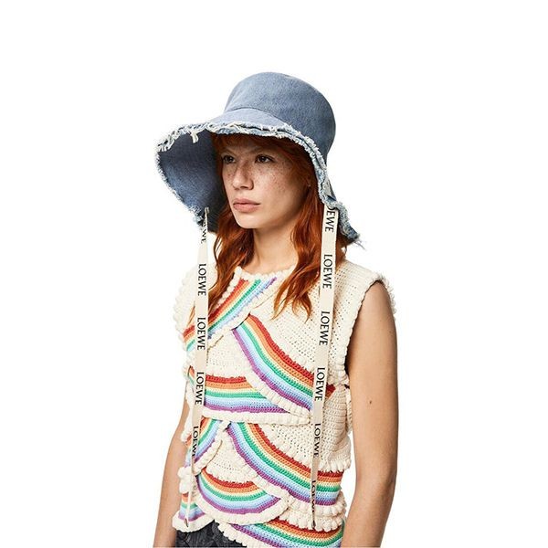 ロエベ フレイド フィッシャーマン ハット デニム 2色 K820HF1X25