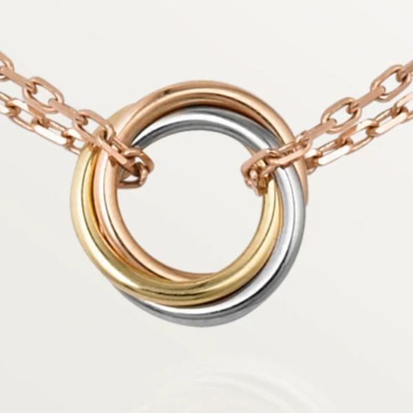 すぐ届く★カルティエ トリニティ ネックレス 偽物 ゴールド シンプル 22051607