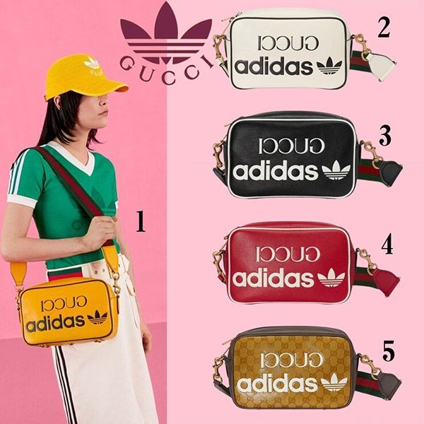 アディダス×グッチ 偽物 ユニセックス スモールショルダーバッグ702427 U3ZCT 7775