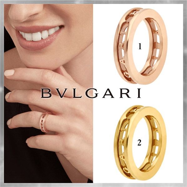 即納!ブルガリ ビー ゼロワン リング 偽物 18K 関税込 2色 358705
