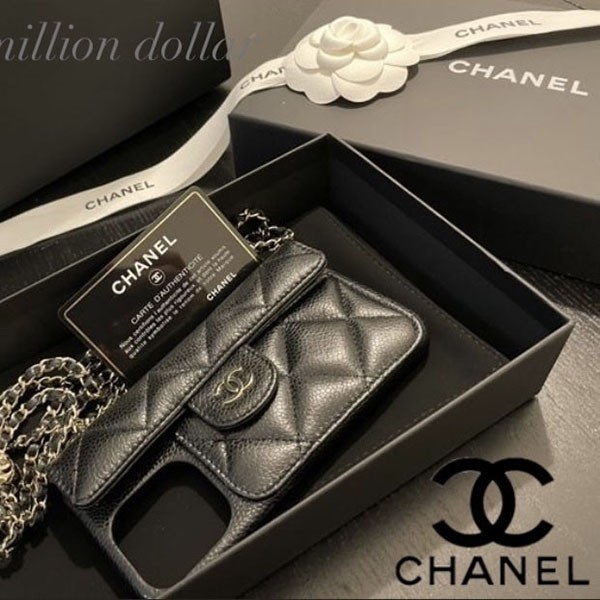 入手困難！シャネル フラップフォンケース iPhone13 ケース コピーキャビアスキン22052406