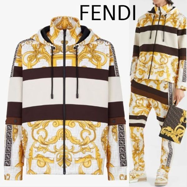 フェンディ× ヴェルサーチェ フェンダーチェマルチカラジャージー FAF583AKGOF0RQ0