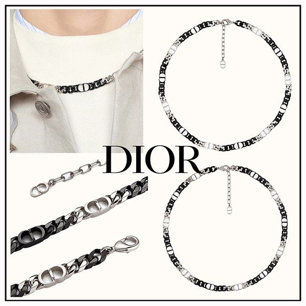 超入手困難ディオール CD 1947 喜平 ネックレス ブラック 偽物 N1912HOMMT_D004