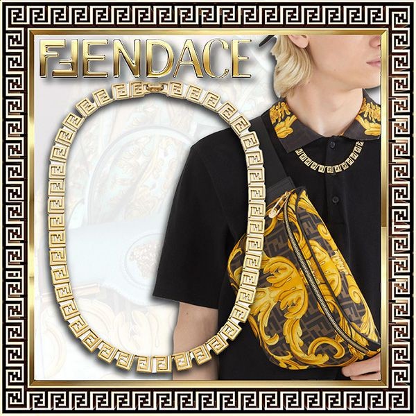 【FENDACE】待望のコラボ！フェンディ×ヴェルサーチェ 喜平ネックレス 偽物 7AJ574B08F0CFK