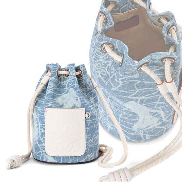 ロエベ セーラーバッグ スモール（デニム＆カーフ）A734Z18X12