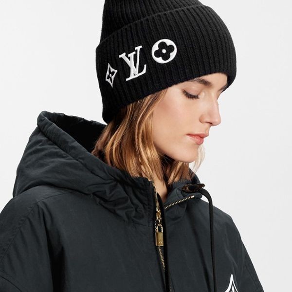 【残暑SALE!】ルイヴィトン ニット帽 ロゴ キャップ 偽物 5色 M77871