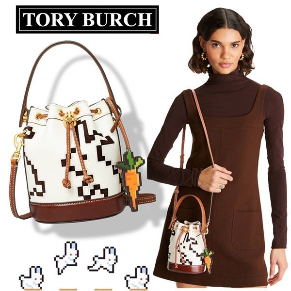 トリーバーチ 偽物 ピクセル ラビット バケットバッグ 143232