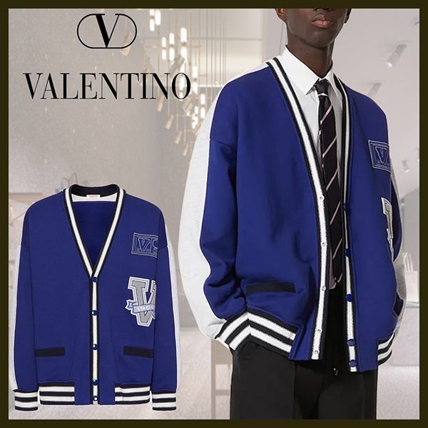 新作もセール価格！ヴァレンティノ VCREWパッチ コットン カーディガン 偽物 2V3MF24R93DAK8