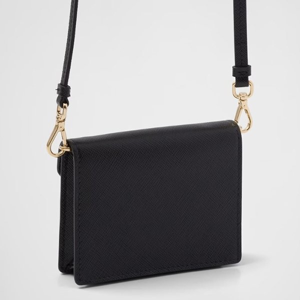 【VIPセールで入荷!】プラダ サフィアーノ コピーショルダーストラップ付カードケース