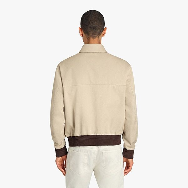 ベルルッティ コピー「B」刺繍入り コットン ハリントン ジャケット R24OBL123-COHC