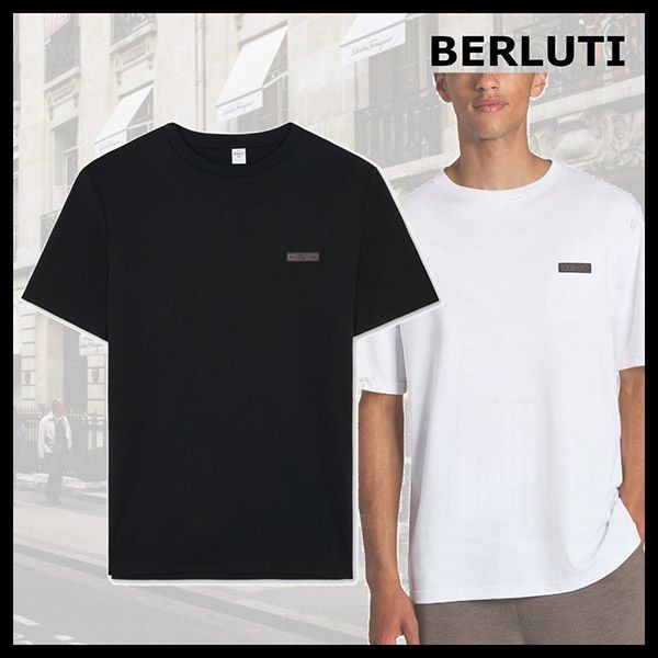 最新でオシャレベルルッティ Tシャツ 偽物 レザーディテール 2色 R24JRS93-JAEK