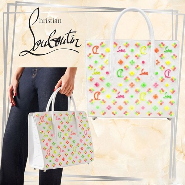 [送料無料]クリスチャンルブタン トートバッグ 偽物 パロマ ミディアム 1235478W548