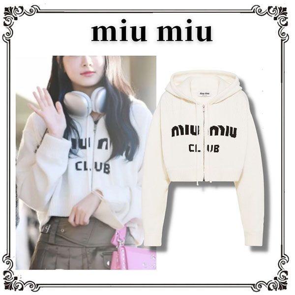 人気で可愛い☆ミュウミュウ 偽物 カシミアパーカー フーディ MMF646_11SK_F0009