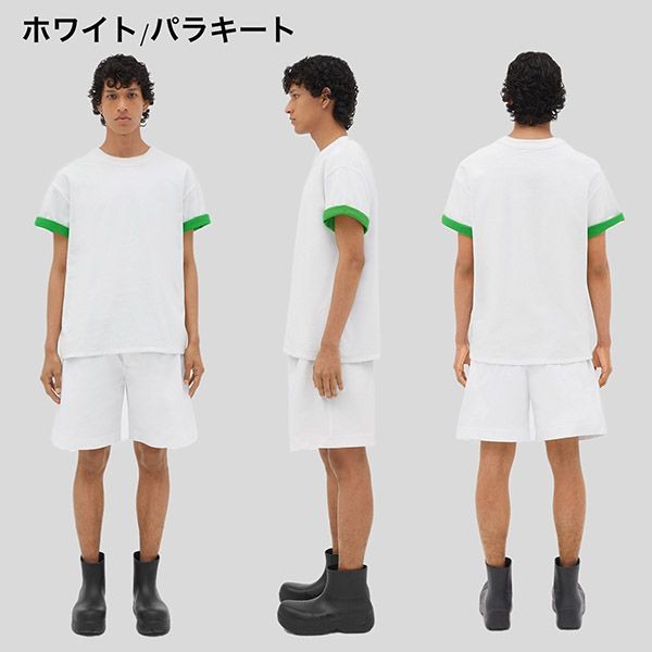 【VIPセールで入荷!】ボッテガ ヴェネタ 2トーンカラー コットン Tシャツ 偽物 9色 661788V16E09056