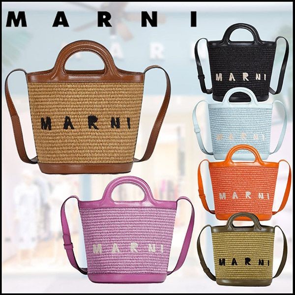 【VIPセールで入荷！】マルニ かご バケットバッグ 偽物 ショルダーバッグ 6色 P386000M50