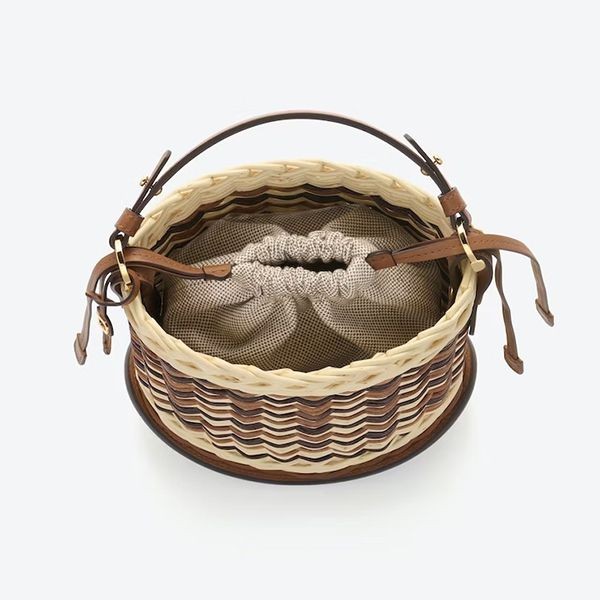 デルヴォー 偽物 Pin Mini Bucket Osier バケットバッグ かご AA0494