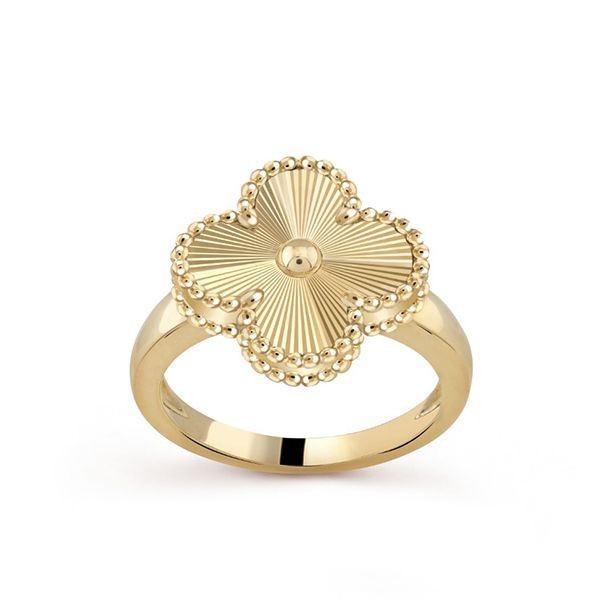 2023AWヴァンクリーフ&アーペル 偽物 ヴィンテージ アルハンブラ リング 指輪 18K 2色 VCARP9XI00