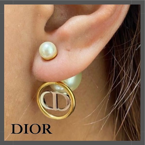 【お洒落★】ディオール TRIBALES ピアス 偽物 シルバーパールCD E2352WOMRS_D10L