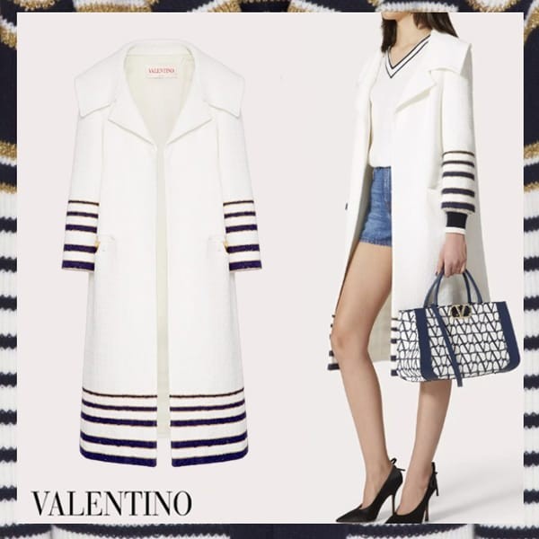 話題国内完売ヴァレンティノ 偽物 マリニエールツイードコート BCA2L783U_MNR