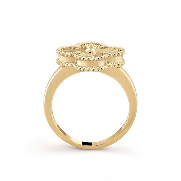 2023AWヴァンクリーフ&アーペル 偽物 ヴィンテージ アルハンブラ リング 指輪 18K 2色 VCARP9XI00