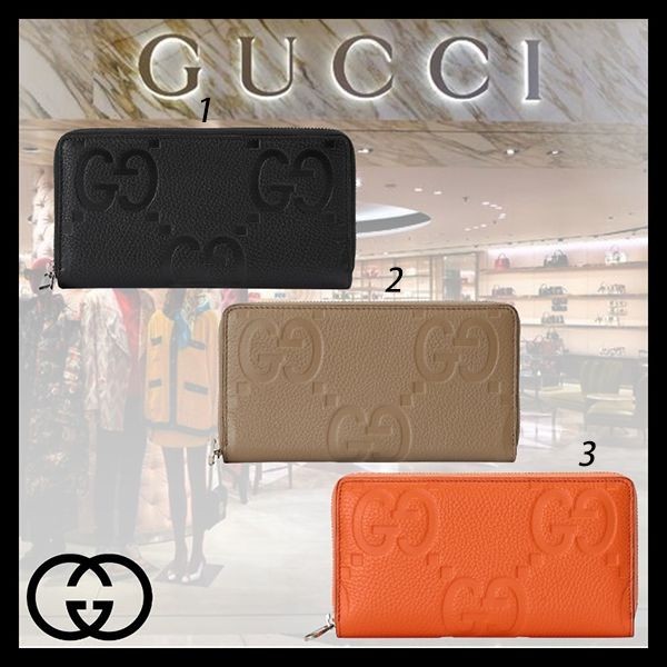 早い者勝ち♪グッチ ジャンボGG ジップアラウンドウォレット 偽物 4色 739484AABY0