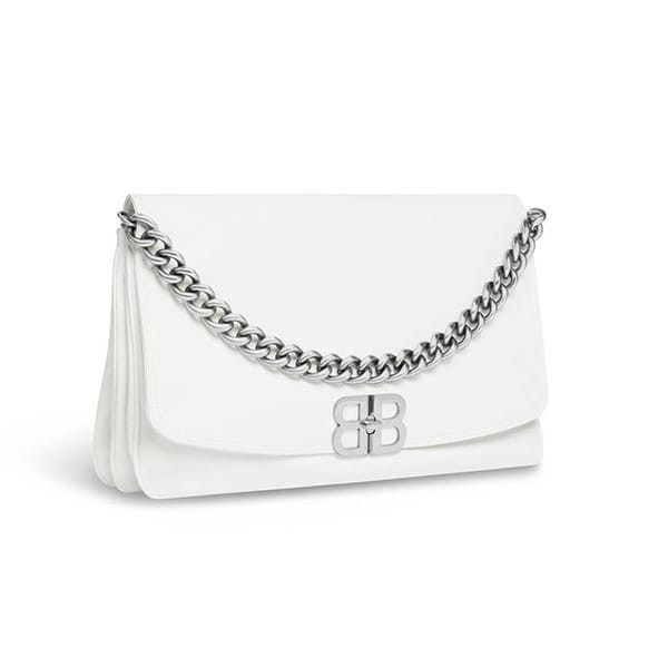 高級感溢れる☆バレンシアガ BB ソフトフラップ バッグ オプティック ホワイト 偽物 2色 7484882AAIY9001