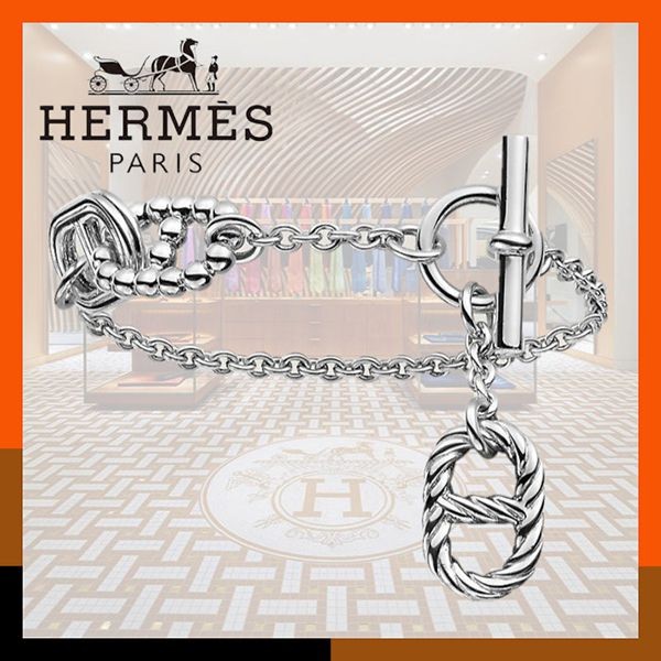 可愛いエルメス シェーヌダンクル コピーブレスレット 洗練 シルバー チェーン Parade PM