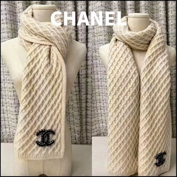 超希少！【シャネル】ストール マフラー 偽物 ホワイト