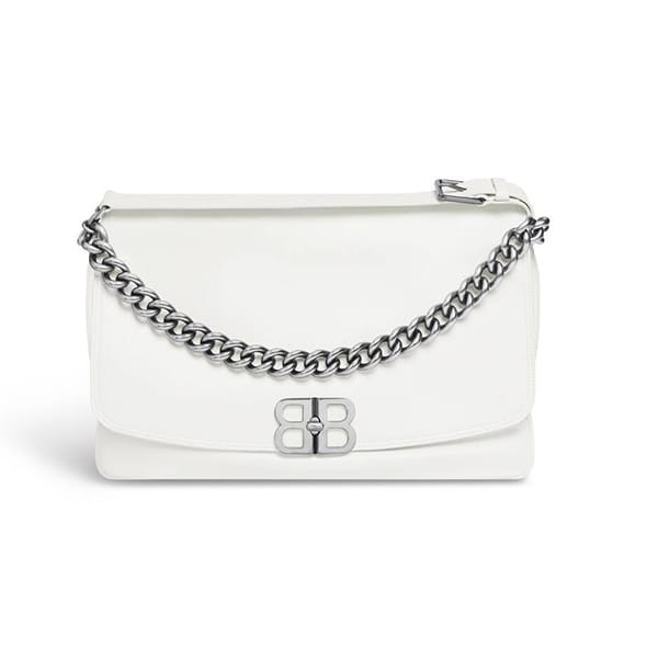 高級感溢れる☆バレンシアガ BB ソフトフラップ バッグ オプティック ホワイト 偽物 2色 7484882AAIY9001