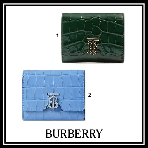 【新デザイン】バーバリー 偽物 エンボスレザー TBフォールディング ウォレット 財布 80627051