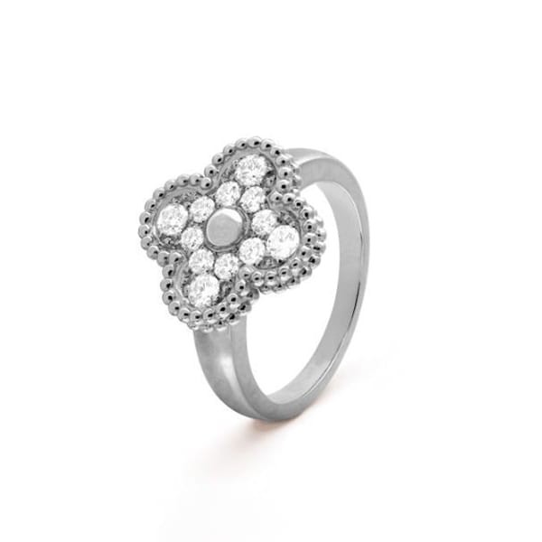 ヴァンクリーフ アーペル ヴィンテージアルハンブラ ダイヤモンドリング コピー VCARO26N00