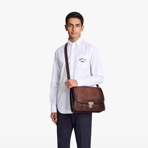 ベルルッティ コピー Postino PM レザー ブリーフケース ショルダーバッグ POSTINO_PM-V81