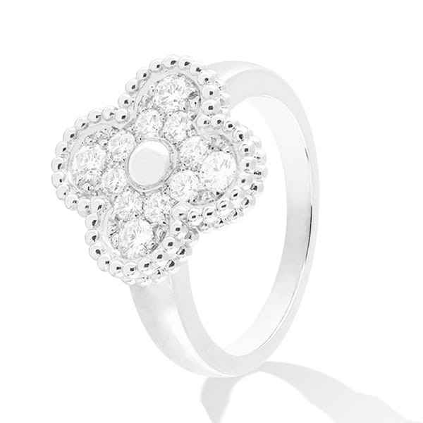 ヴァンクリーフ アーペル ヴィンテージアルハンブラ ダイヤモンドリング コピー VCARO26N00