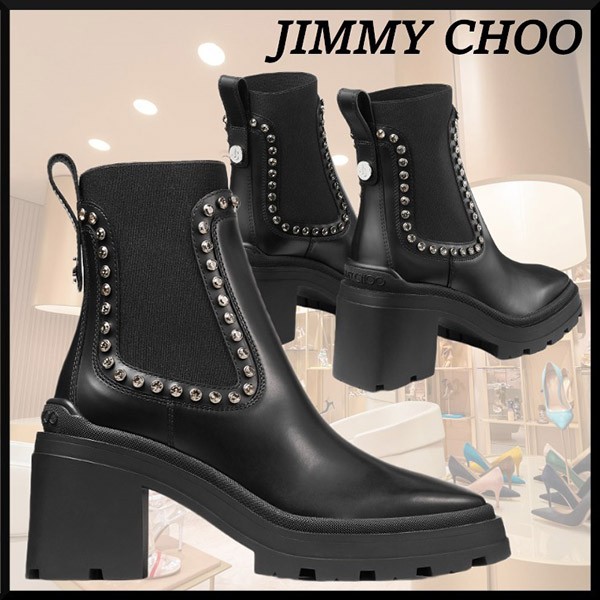 安いジミーチュウ コピー Veronique 80 スムースレザー アンクルブーツ VERONIQUE45SQM010003