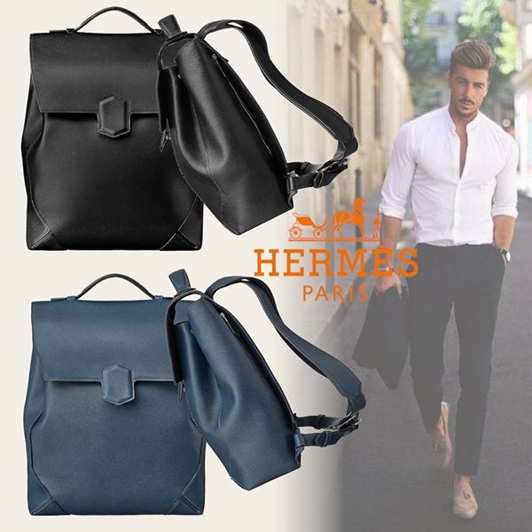 【限定大特価！】エルメス バックパック コピーフラッシュ/ブラック＆ブルーH07H073
