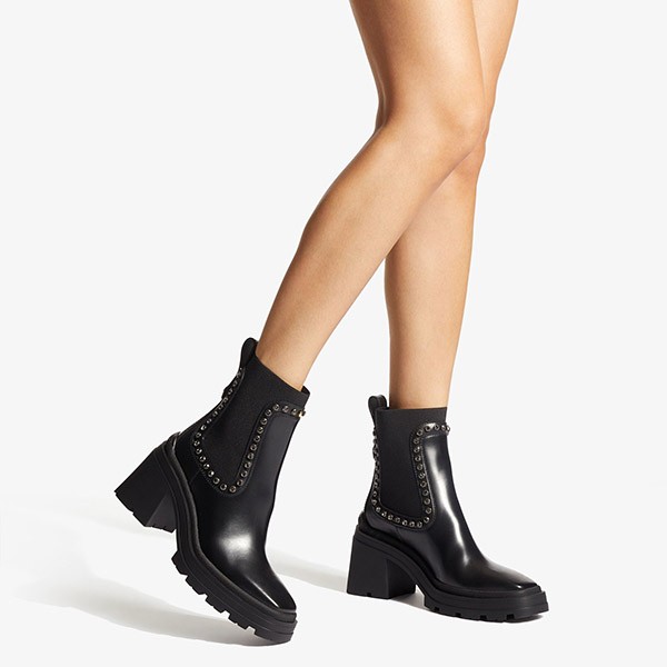 安いジミーチュウ コピー Veronique 80 スムースレザー アンクルブーツ VERONIQUE45SQM010003