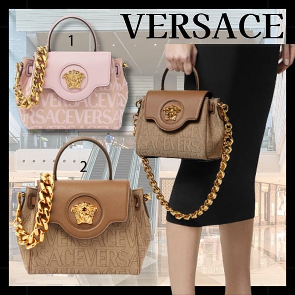 超希少！ヴェルサーチ 偽物 メドューサ Allover ミニショルダーバッグ 2色 1A07951_2N77V