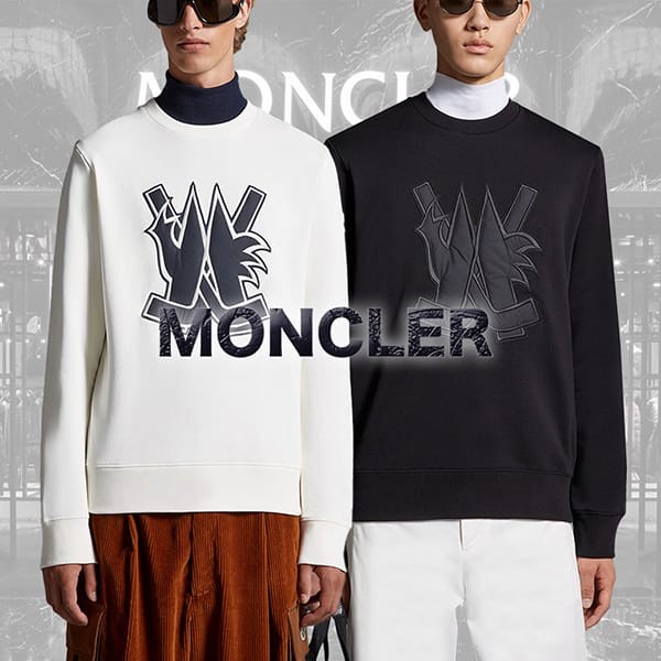 関税なしモンクレール 偽物 ナイロンロゴパッチ スウェットシャツ 2色 I20918G0005889A5W999