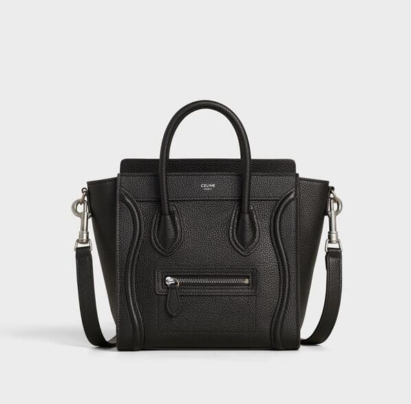 セリーヌ NANO LUGGAGE ラゲージナノ 偽物 ブラック 189243DRU.38NO