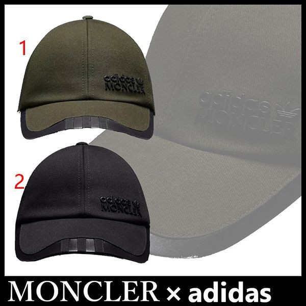 新作モンクレール×アディダス ロゴ ギャバジン ベースボール キャップ 偽物10099