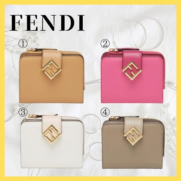 新作限定♪フェンディ FFダイヤモンド 二つ折り財布 偽物 4色 8M0490ALWAF15KR