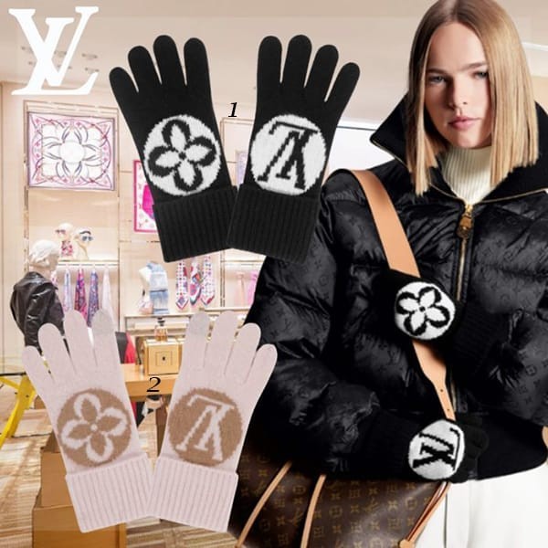☆超人気☆ルイヴィトン メダリオン ウール ロゴ 手袋 コピー 2色 M79254