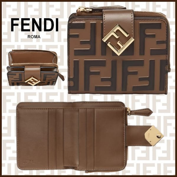 速達発送フェンディ 偽物 二つ折りミニ財布 ウォレット ロゴ FF Diamonds 8M0490ADYMF13VK