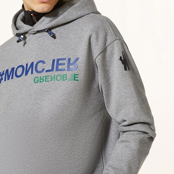 先取り!黒ダウンと◎モンクレール グルノーブル 偽物ロゴ パーカー フーディI20978G