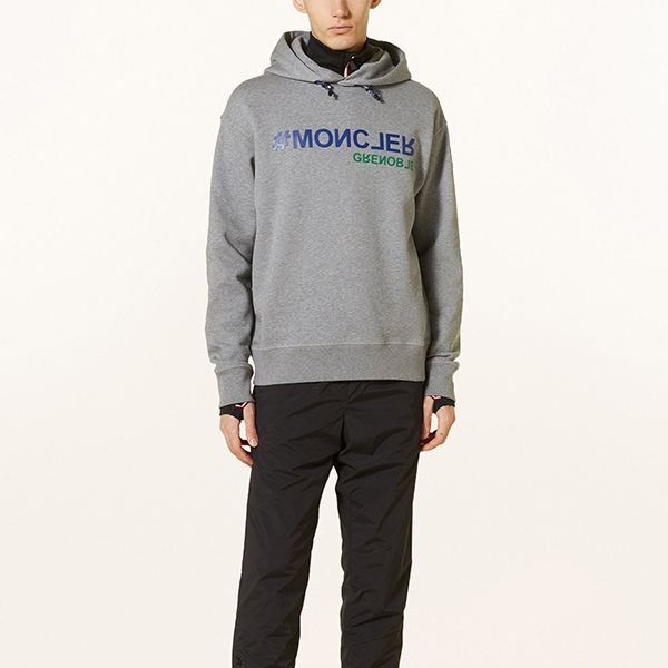 先取り!黒ダウンと◎モンクレール グルノーブル 偽物ロゴ パーカー フーディI20978G