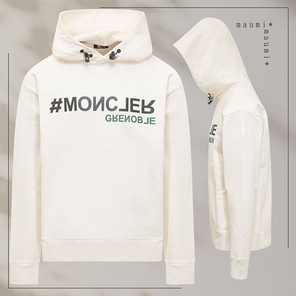 先取り!黒ダウンと◎モンクレール グルノーブル 偽物ロゴ パーカー フーディI20978G