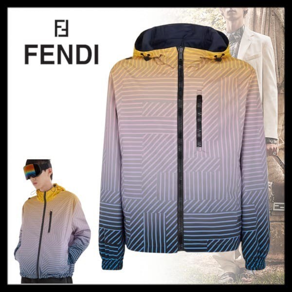 安いフェンディ マルチカラーナイロン ジャケット 偽物 FAA905APX3F0ZA0