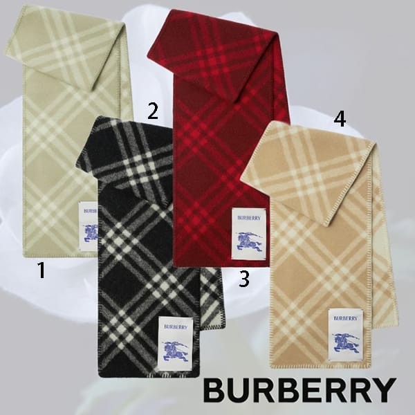【即発】バーバリー チェック ウールスカーフ マフラー 偽物 4色 80792511