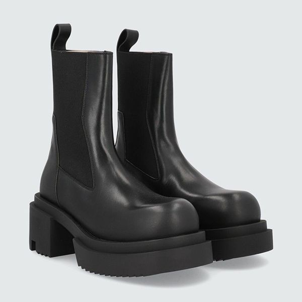 ≪リックオウエンス≫ Beatle Bogun アンクルブーツ 偽物11157