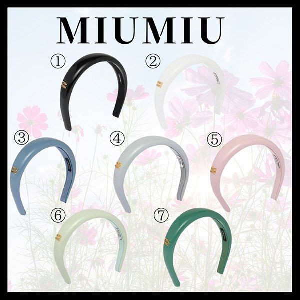 ミュウミュウ レザー ヘッドバンド カチューシャ 偽物5IH025_069_F0E18